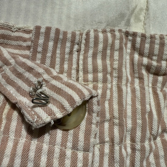 Linen Two-Piece Blazer & Pant Set | Neutral Stripe | Lightweight Summer Suit - Picture 9 of 9